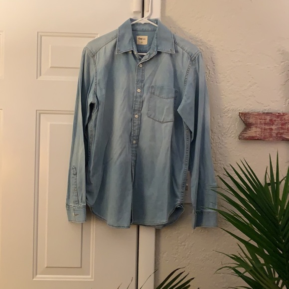 GAP boyfriend Denim button down long sleeve shirt - Picture 4 of 5